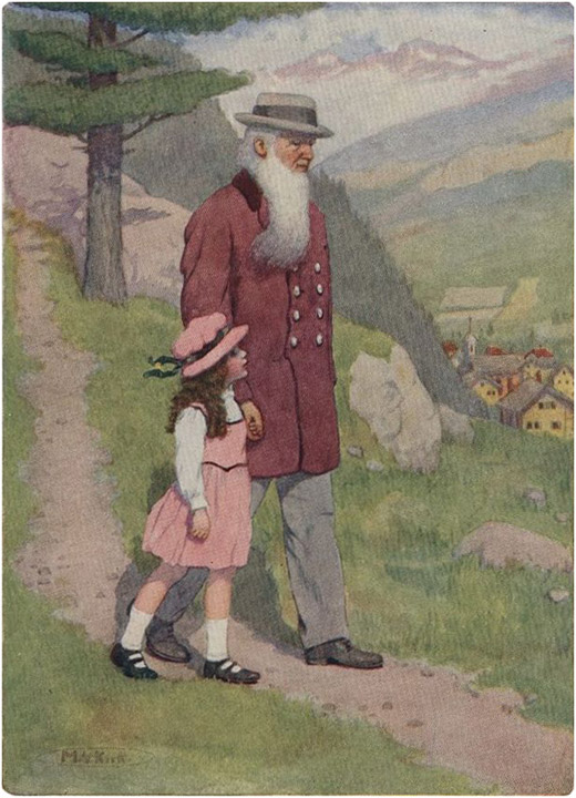 WITH HEIDI'S HAND IN HIS THEY WANDERED DOWN TOGETHER