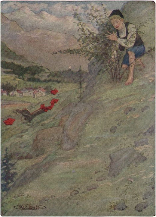 HE WATCHED HIS FALLEN ENEMY TUMBLING DOWNWARDS, DOWNWARDS